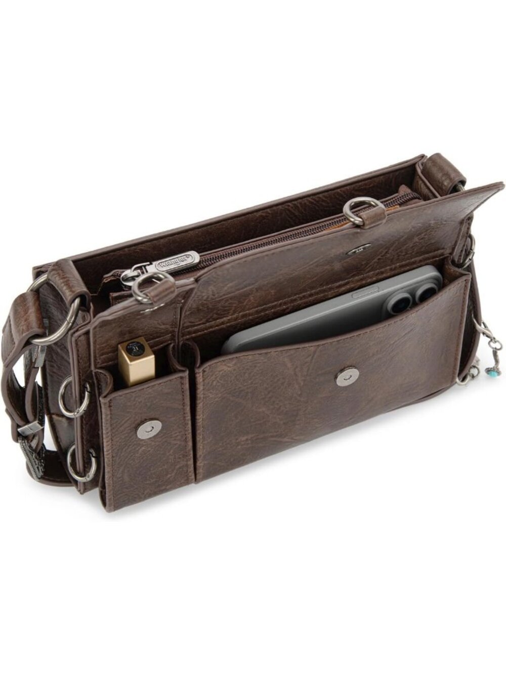 Y2K Small Shoulder Bag for Women | Western Style with Detachable Charms - Picture 4 of 9